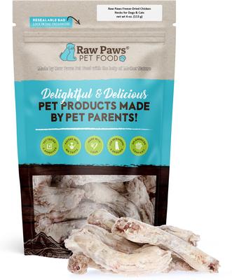 Freeze-Dried Chicken Necks for Dogs & Cats, 4-oz