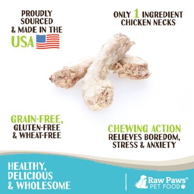 Freeze-Dried Chicken Necks for Dogs & Cats, 4-oz