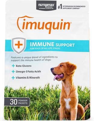 Imuquin Immune Support Powder Immune Supplement for Dogs, 30 count