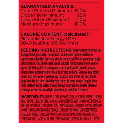 Mini Comfort Chews Real Beef Dog Treats, 18 count