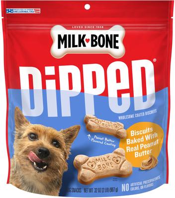 Dipped Vanilla Yogurt Crunchy Dog Treats, 12-oz bag, case of 4