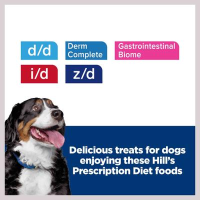 Paquete: alimento seco Hill's Prescription Diet z/d Original para pieles sensibles y sensibilidades alimentarias + premios Hypo-Treats para perros