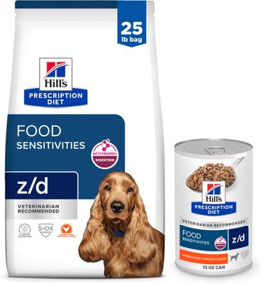 Bundle: Hill's Prescription Diet z/d Original Skin/Food Sensitivities Dry + Canned Dog Food