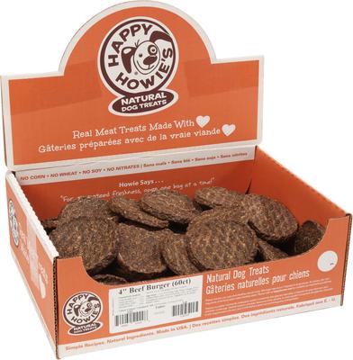 4-in Beef Burgers Dog Treats, 60 count