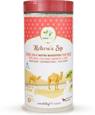 Nature's Sip Camel's Milk with Apple, Coconut, Beetroot & Mint Powder Digestive Supplement for Dogs, 10-oz jar