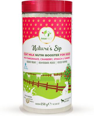 Nature's Sip Goat's Milk with Pomegranate & Cranberry Powder Immune Supplement for Dogs, 10-oz jar