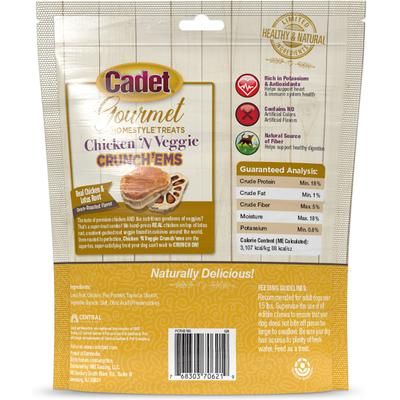 Golosinas para perros Gourmet Homestyle Lotus Root Crunch'ems con sabor a pollo y verduras, 10 unidades