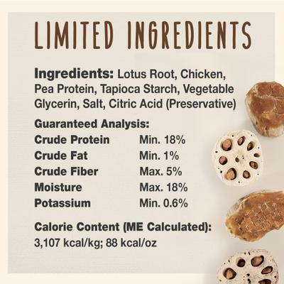 Gourmet Homestyle Lotus Root Crunch'ems Chicken 'N Veggie Flavor Dog Treats, 10 count
