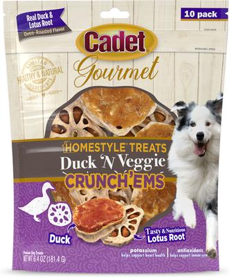 Gourmet Homestyle Lotus Root Crunch'ems Duck 'N Veggie Flavor Dog Treats, 10 count