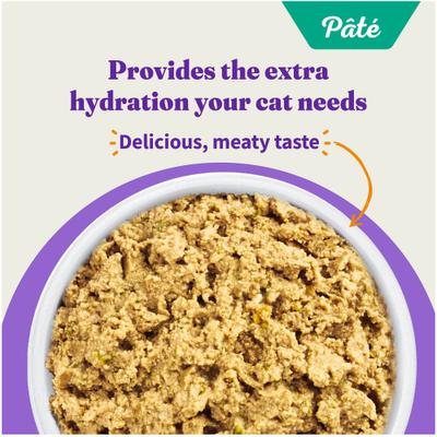 Turkey & Duck Recipe Pate Grain-Free Indoor Cat Canned Cat Food, 5.5-oz can, case of 4