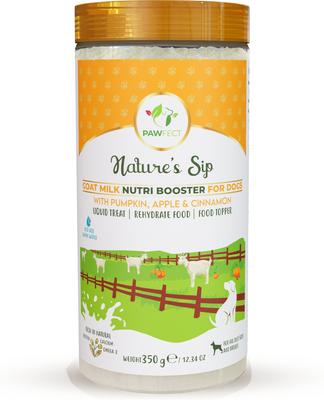 Nature's Sip Goat's Milk with Pumpkin, Pumpkin Seeds, Apple & Cinnamon Powder Digestive Supplement for Dogs, 10-oz jar