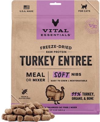 Freeze-Dried Raw Beef & Chicken Entree & Mixer Soft Nibs Cat Food, 12-oz bag