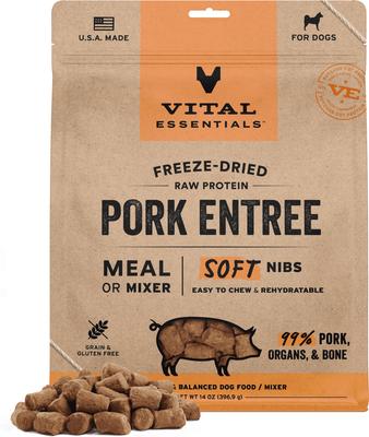 Freeze-Dried Raw Beef Entree & Mixer Soft Nibs Dog Food, 14-oz bag
