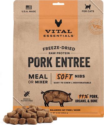 Freeze-Dried Raw Beef & Chicken Entree & Mixer Soft Nibs Cat Food, 12-oz bag