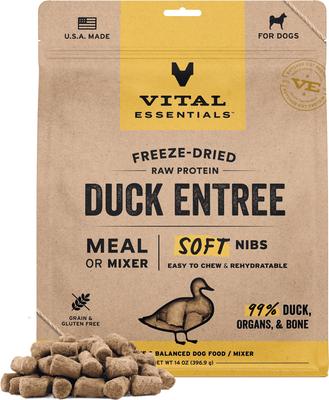 Freeze-Dried Raw Beef Entree & Mixer Soft Nibs Dog Food, 14-oz bag