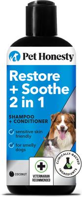Champú y acondicionador 2 en 1 Restore + Soothe para perros y gatos con aroma a coco, botella de 16 onzas líquidas