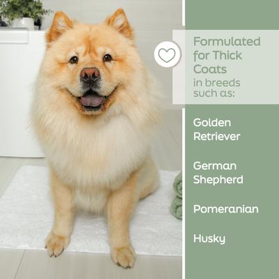 True Coat Thick De-Sheds & Softens with Oat Milk, Coconut Oil & Aloe Dog Shampoo, 16-fl oz bottle