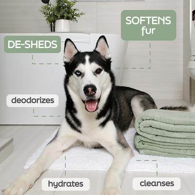 True Coat Thick De-Sheds & Softens with Oat Milk, Coconut Oil & Aloe Dog Shampoo, 16-fl oz bottle