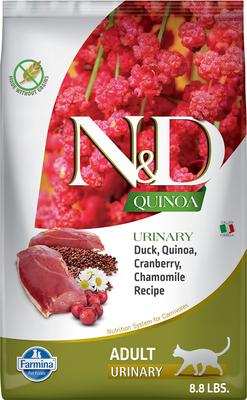N&D Quinoa Feline Duck, Cranberry & Chamomile Urinary Dry Cat Food, 8.8-lb bag
