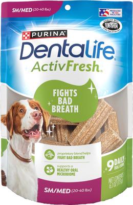 ActivFresh Daily Oral Care Small/Medium Dental Dog Treats, 21 count