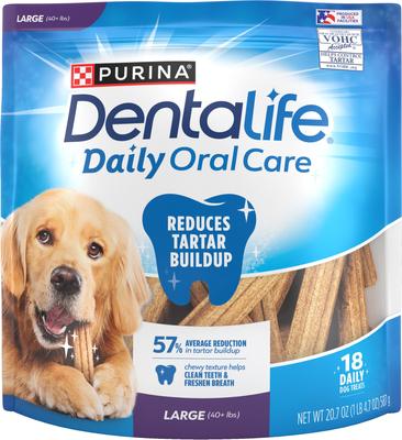 Daily Oral Care Chicken Flavor Large Dental Dog Treats, 60 count