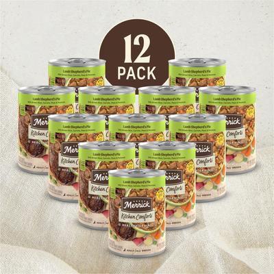 Comida húmeda para perros Kitchen Comforts Lamb & Rice, lata de 12.7 oz, caja de 12