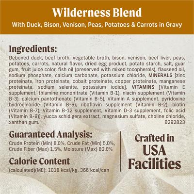 Grain-Free Wet Dog Food Wilderness Blend, 12.7-oz can, case of 12