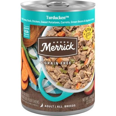 Alimento húmedo para perros sin cereales Turducken, lata de 12.7 oz, caja de 12