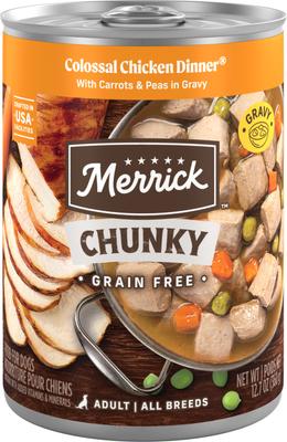 Chunky Grain-Free Wet Dog Food Big Texas Steak Tips Dinner, 12.7-oz can, case of 12