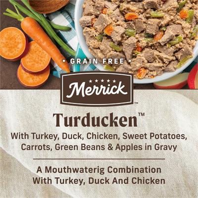 Alimento húmedo para perros sin cereales Turducken, lata de 12.7 oz, caja de 12