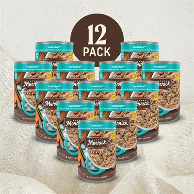 Alimento húmedo para perros sin cereales Turducken, lata de 12.7 oz, caja de 12