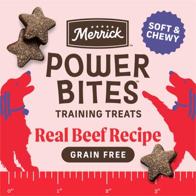 Power Bites Real Texas Beef Recipe Grain-Free Soft & Chewy Dog Treats, 6-oz bag