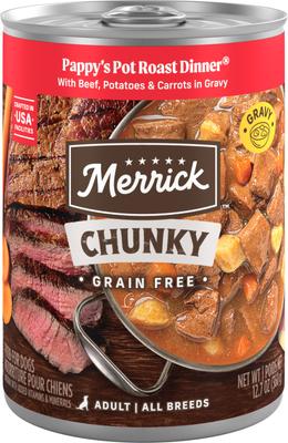 Chunky Grain-Free Wet Dog Food Big Texas Steak Tips Dinner, 12.7-oz can, case of 12
