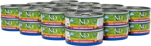 N&D Prime Chicken & Pomegranate Grain-Free Wet Cat Food, 2.46-oz can, case of 24