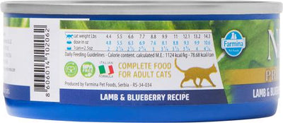 N&D Prime Lamb & Blueberry Grain-Free Wet Cat Food, 2.46-oz can, case of 24