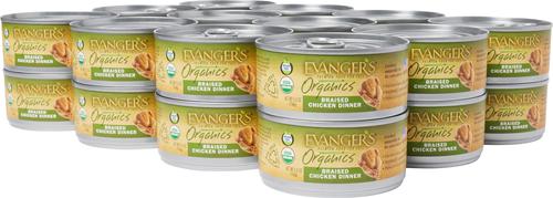Organics Braised Chicken Dinner Canned Cat Food, 5.5-oz, case of 24