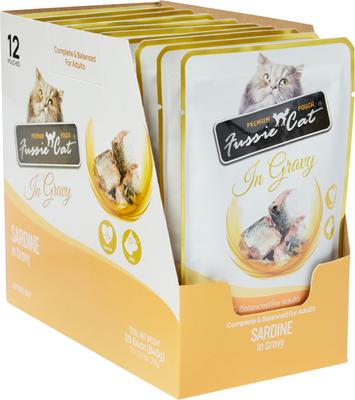 Premium Sardine in Gravy Wet Cat Food, 2.47-oz pouch, case of 12