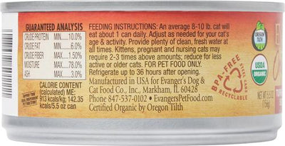 Comida enlatada para gatos Organics Turkey & Butternut Squash Dinner, 5.5 oz, caja de 24