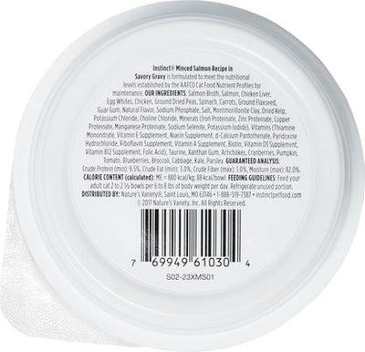 Minced Real Salmon Recipe in Savory Gravy Grain-Free Minced Wet Cat Food, 3.5-oz cup, case of 12