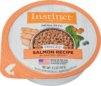 Minced Real Salmon Recipe in Savory Gravy Grain-Free Minced Wet Cat Food, 3.5-oz cup, case of 12