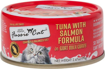 Tuna with Salmon in Goats Milk Wet Cat Food, 2.47-oz can, case of 24