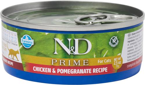 N&D Prime Chicken & Pomegranate Grain-Free Wet Cat Food, 2.46-oz can, case of 24