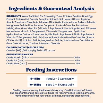 Flavorful Feast Real Tuna & Sardine Grain-Free Gravy Pate Wet Cat Food, 3-oz, case of 12