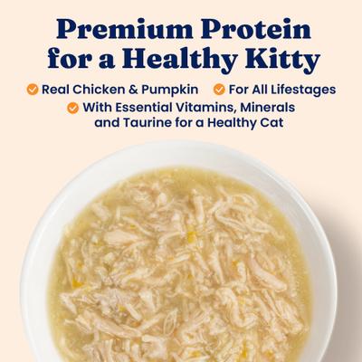 Nature's Harmony Chicken & Pumpkin Grain-Free Shreds in Gravy Wet Cat Food, 2.8-oz can, 12 count
