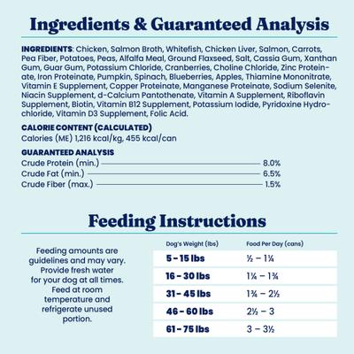 Leaping Waters Chicken & Salmon Recipe with Vegetable Recipe Grain-Free Small & Medium Breed Canned Dog Food, 13.2-oz, case of 6