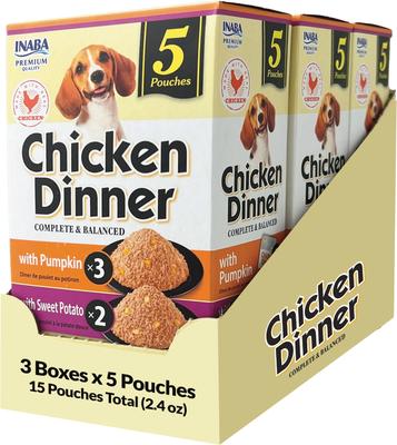 Chicken Dinner Cheese & Salmon Wet Dog Food, 2.4-oz pouch, case of 15