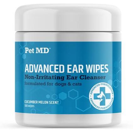 Toallitas limpiadoras de oídos avanzadas para perros y gatos, 100 unidades