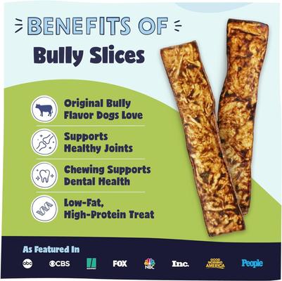 Rawhide Bully Slices Dog Treats, 1-lb bag