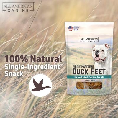 Duck Feet Dehydrated Dog Treats, 20 count