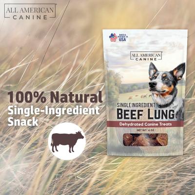 Beef Lung Dehydrated Dog Treats, 4 count